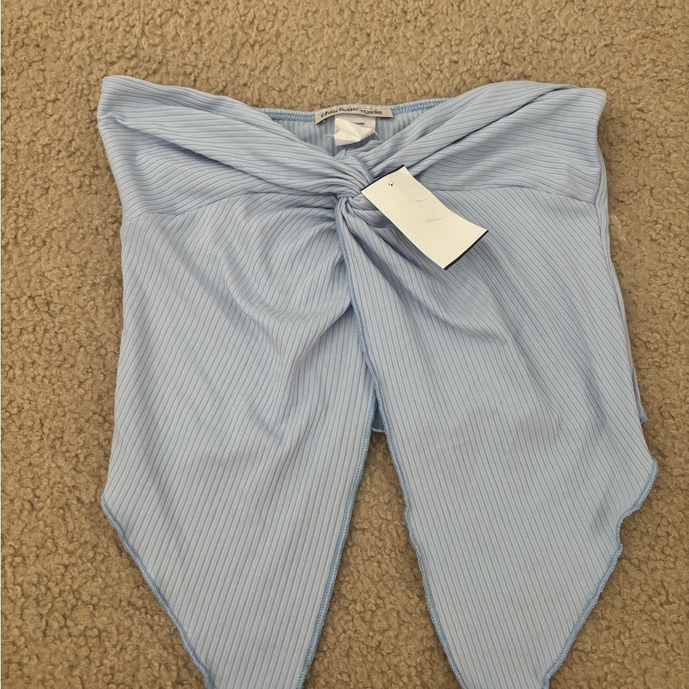 Charlotte Russe Light Blue Knotted Top